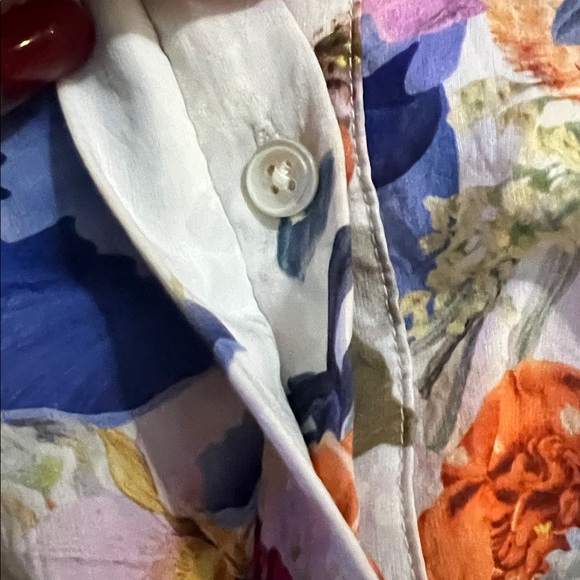 Maeve by Anthropologie Floral High-Low Shirt Dress Size XS - Boho Button Down - Picture 12 of 12